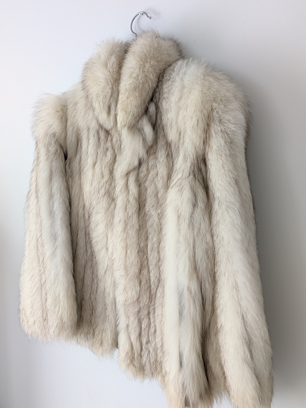 Vintage White Fox Fur Coat